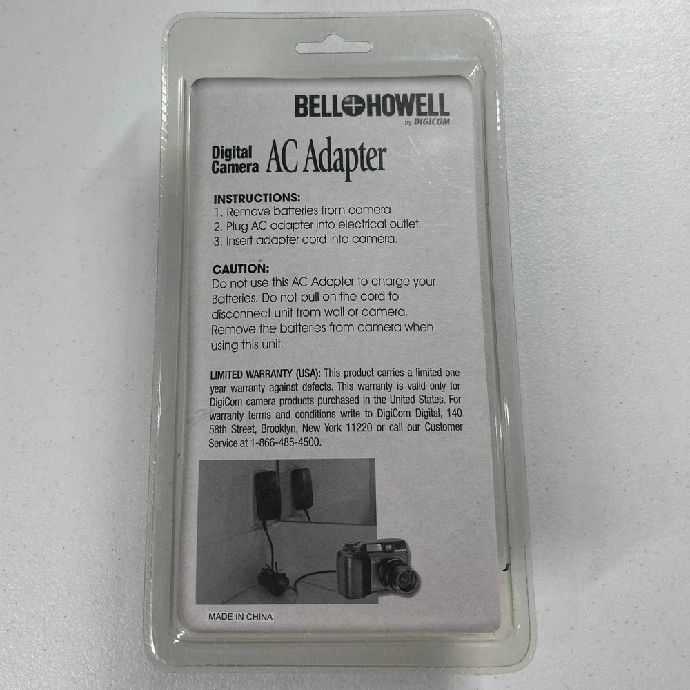 Bell Howell DigiCom AC Power Adapter‎ for Nikon Coolpix Digital Cameras 8.4V